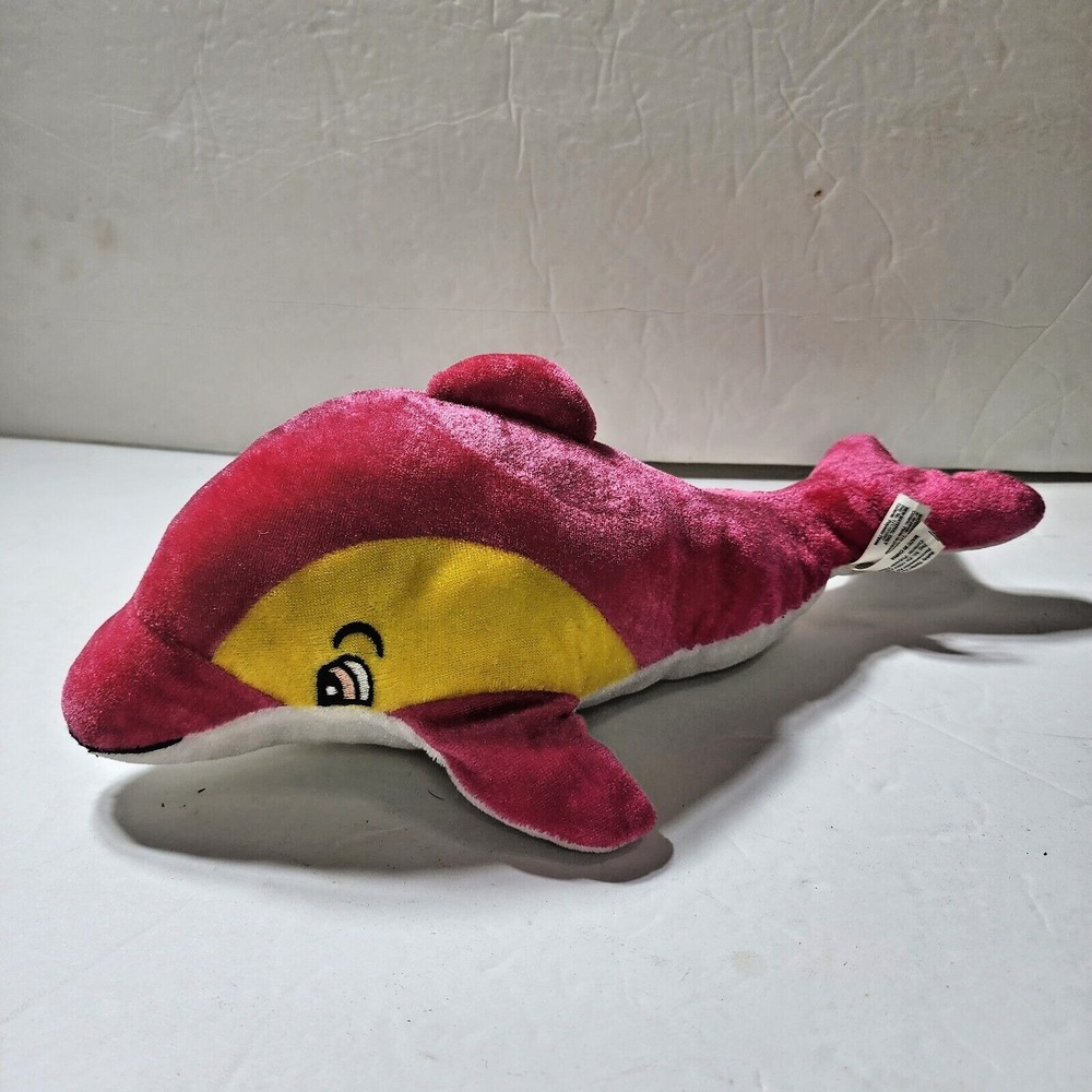 Toy Factory DOLPHIN Pink Yellow White Belly Sewn Eyes Plush 13" 2018
